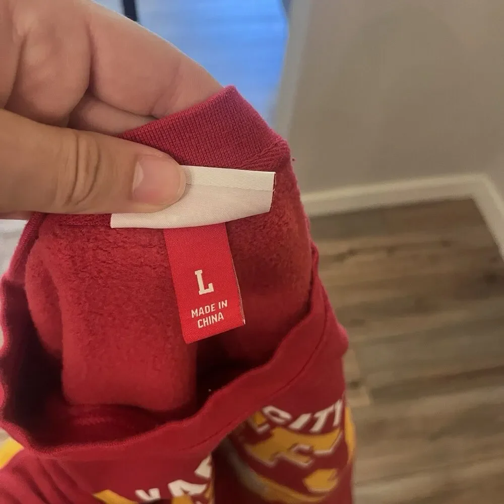 Mitchell & Ness Throwback Kansas City Chiefs Football Crewneck Sweatshirt Size L